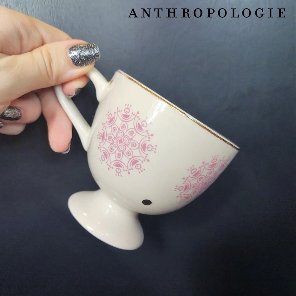 Anthropologie Mandala Footed Pedestal Coffee Mug
